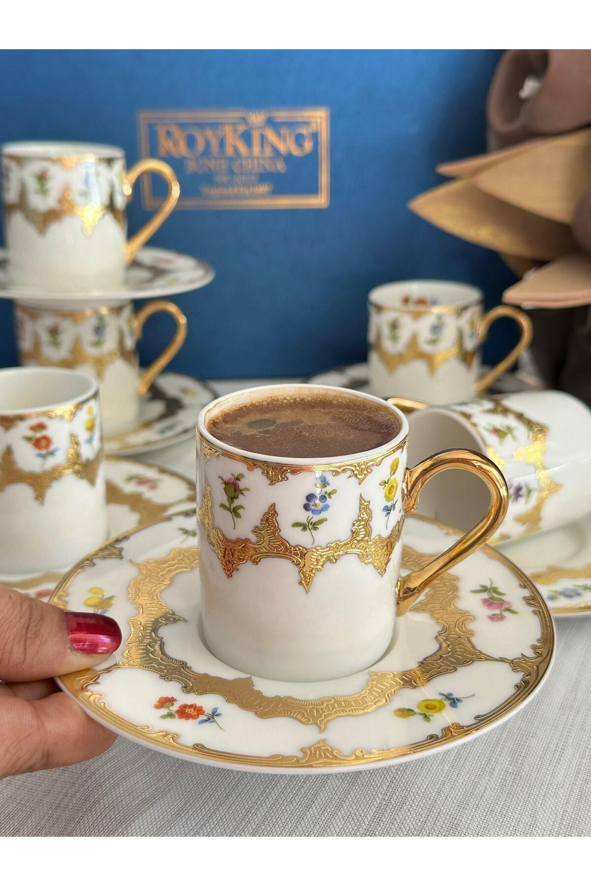 Türk Kahve Fincanı Lilyum 6 Kişilik 12 Parça