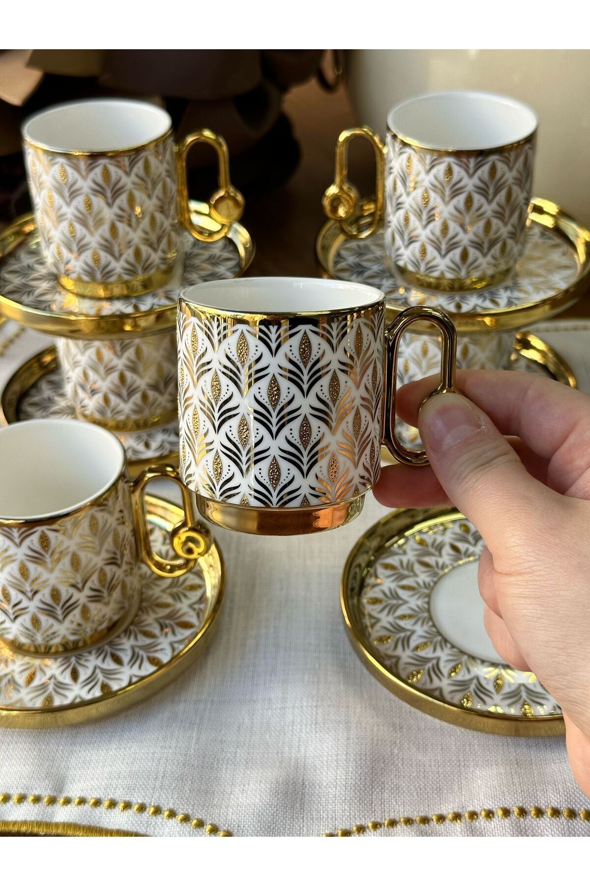 Türk Kahve Fincanı Nomi 6 Kişilik 12 Parça