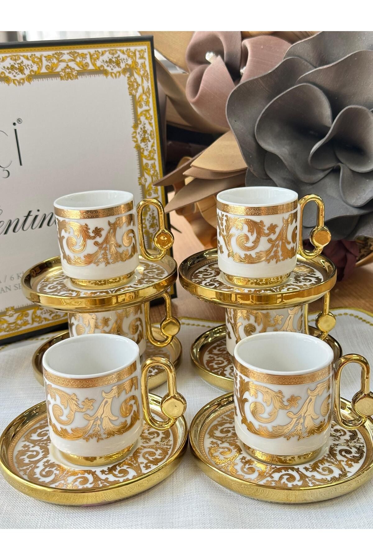 Türk Kahve Fincanı Larina 6 Kişilik 12 Parça