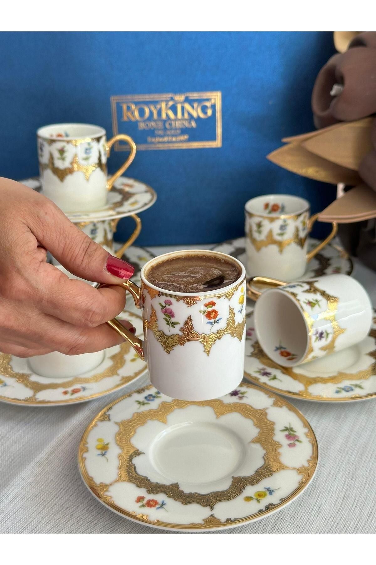 Türk Kahve Fincanı Lilyum 6 Kişilik 12 Parça