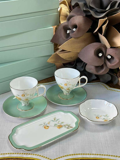 Türk Kahve Fincanı Veronica Mistral 2 Kişilik 6 Parça / Lokumluk / Çerezlik