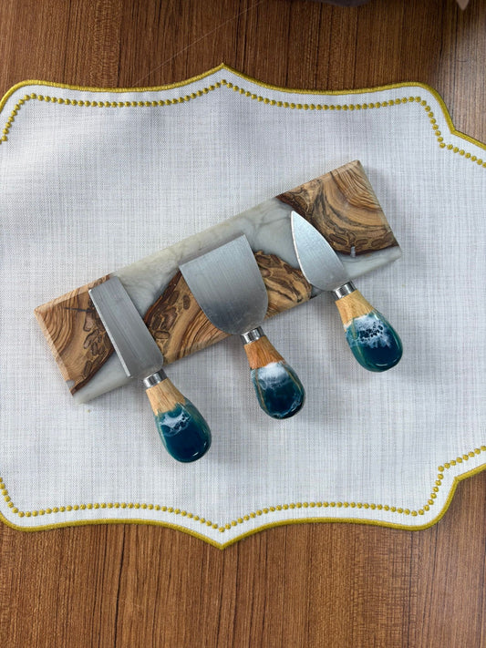 Doğal Efektli  Epoksi Mıknatıslı Bıçaklık / Krem