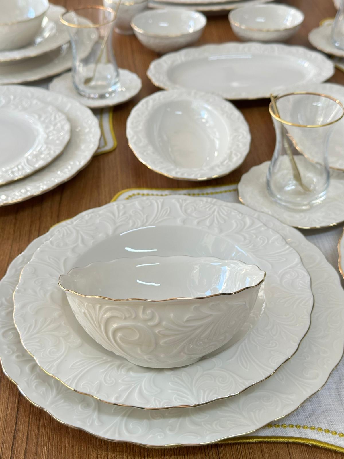 Yemek & Kahvaltı Takımı 136 Parça 12 Kişilik Rose