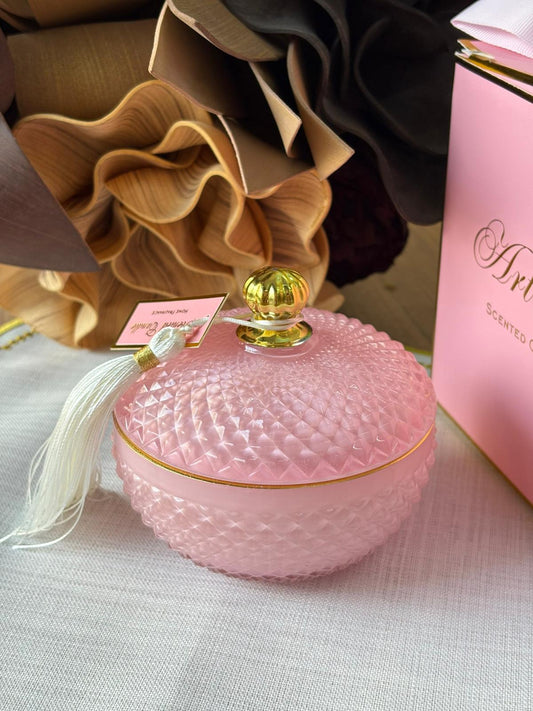 Dekoratif Kokulu Mum Pembe