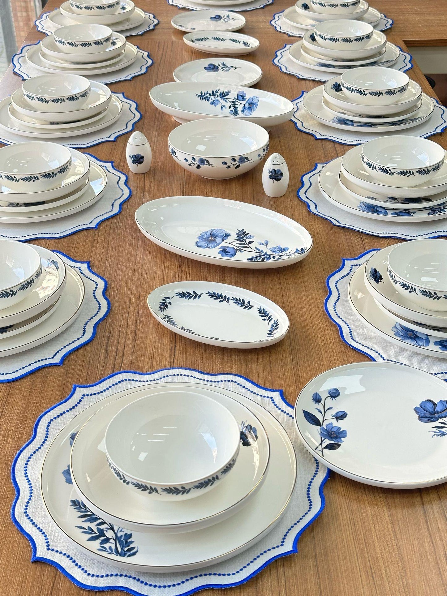 Yemek Takımı 55 Parça 12 Kişilik Blue Violet