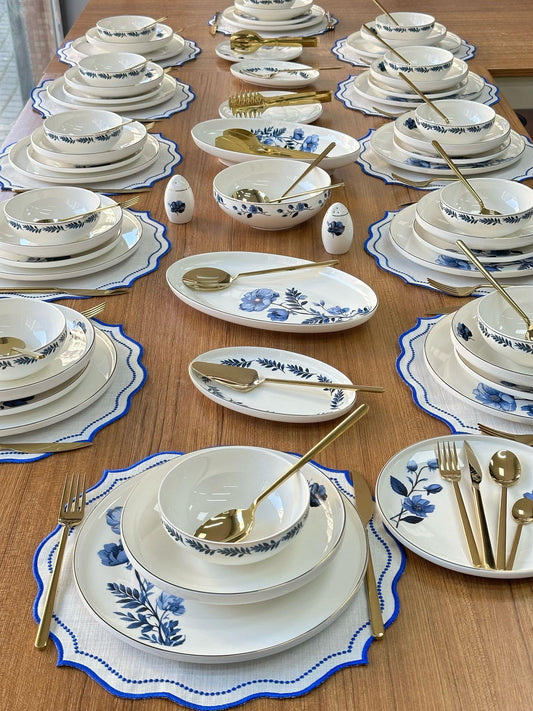 Yemek Takımı 159 Parça 12 Kişilik Blue Violet