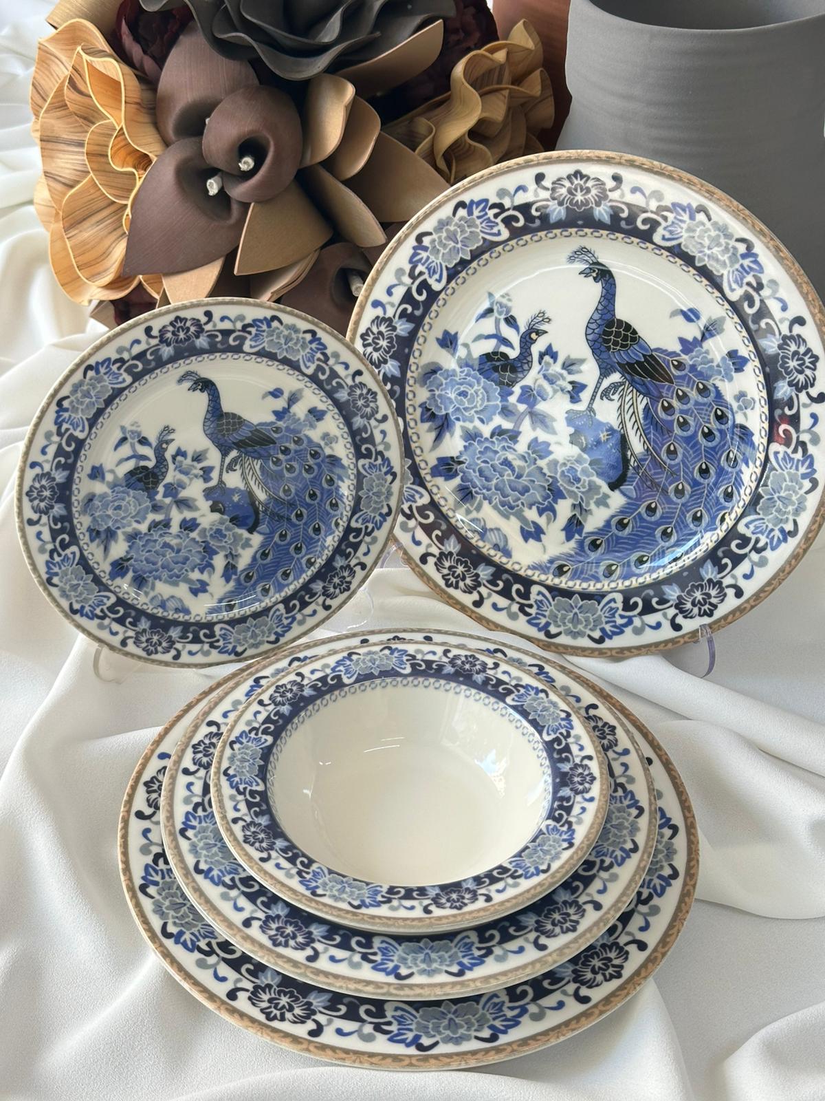 Yemek Takımı 24 Parça 6 Kişilik Tavus Kuşu