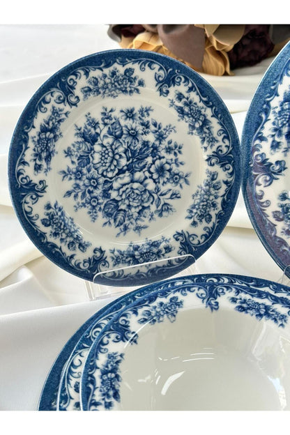 Yemek Takımı 24 Parça 6 Kişilik Blue Rosabella
