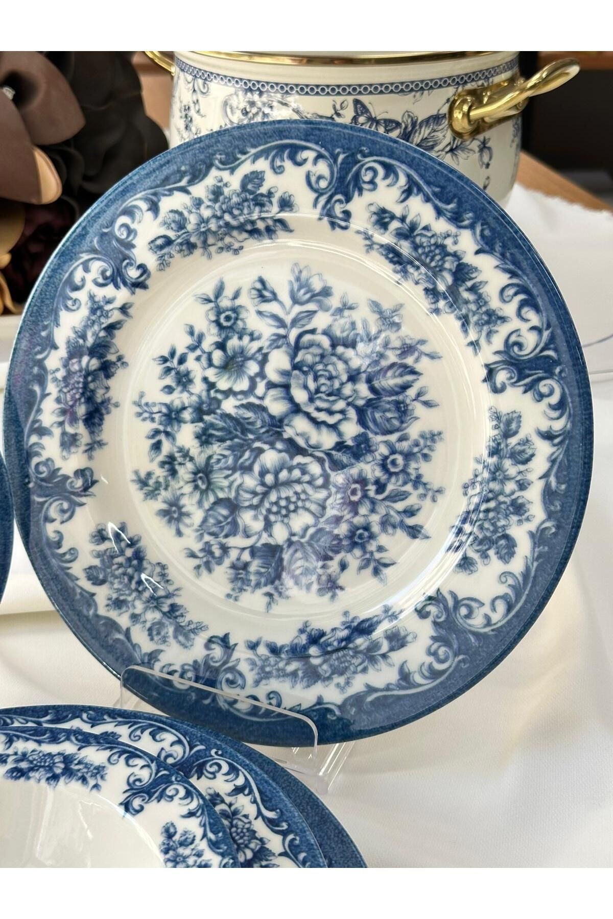 Yemek Takımı 24 Parça 6 Kişilik Blue Rosabella