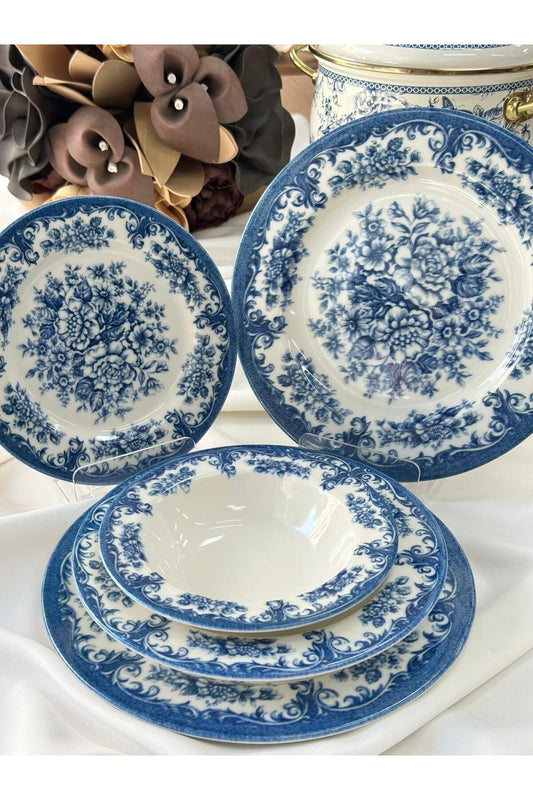 Yemek Takımı 24 Parça 6 Kişilik Blue Rosabella