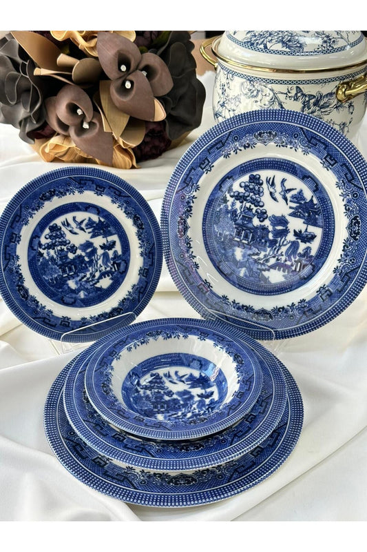 Yemek Takımı 24 Parça 6 Kişilik Dark Blue Churchill