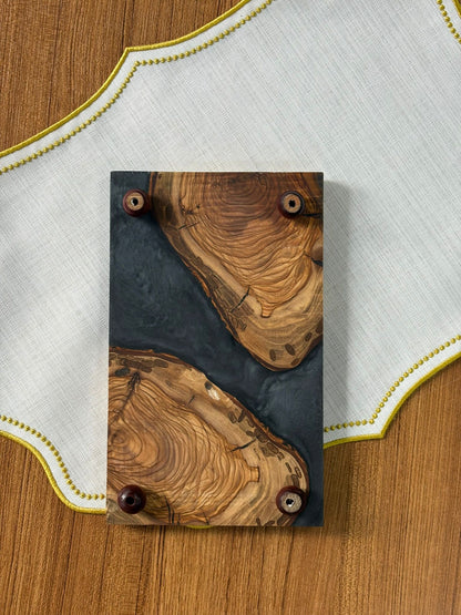 Ayaklı Dikdörtgen Epoksi Sunumluk Küçük Boy / Dark  / Orta Sunumluk