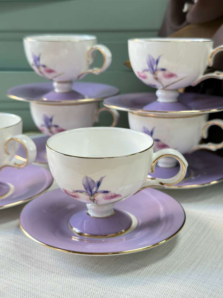 Türk Kahve Fincanı Veronica Flora 6 Kişilik 12 Parça