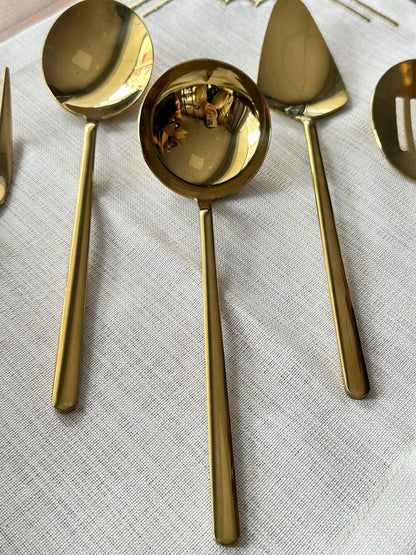 Allegra Gold 5 Parça Sosluk Kepçe Seti