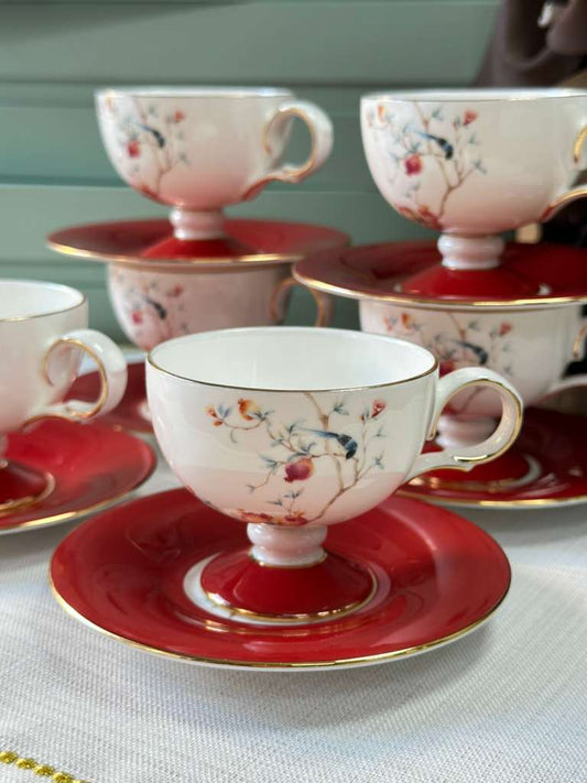 Türk Kahve Fincanı Veronica Amour 6 Kişilik 12 Parça