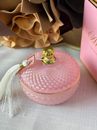 Dekoratif Kokulu Mum Pembe