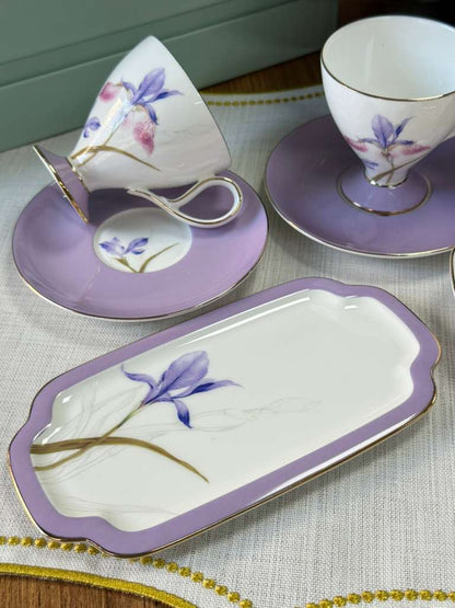 Türk Kahve Fincanı Veronica Flora 2 Kişilik 6 Parça / Lokumluk / Çerezlik