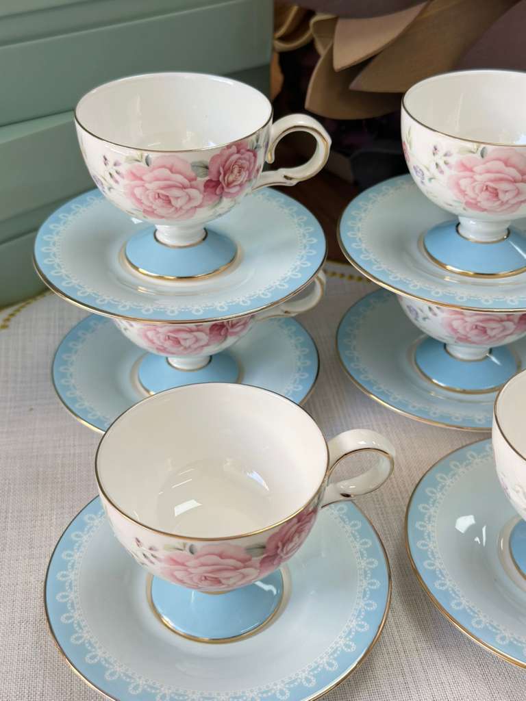 Türk Kahve Fincanı Veronica Azure 6 Kişilik 12 Parça