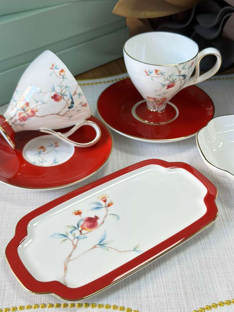 Türk Kahve Fincanı Veronica Amour 2 Kişilik 6 Parça / Lokumluk / Çerezlik