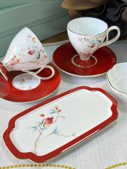 Türk Kahve Fincanı Veronica Amour 2 Kişilik 6 Parça / Lokumluk / Çerezlik