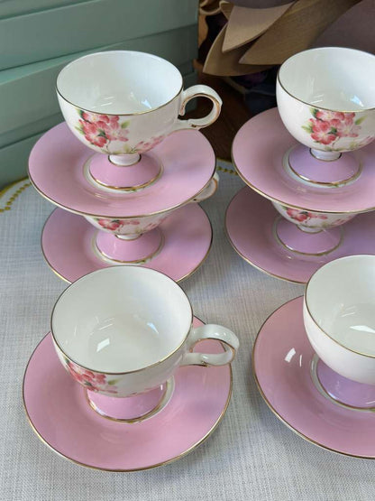 Türk Kahve Fincanı Veronica Blush 6 Kişilik 12 Parça