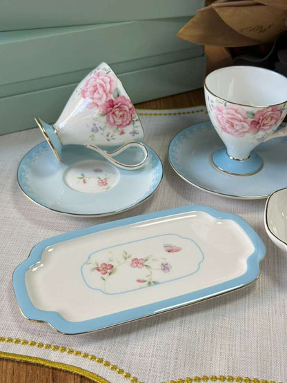 Türk Kahve Fincanı Veronica Azure 2 Kişilik 6 Parça / Lokumluk / Çerezlik