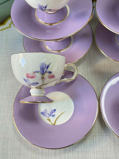 Türk Kahve Fincanı Veronica Flora 6 Kişilik 12 Parça