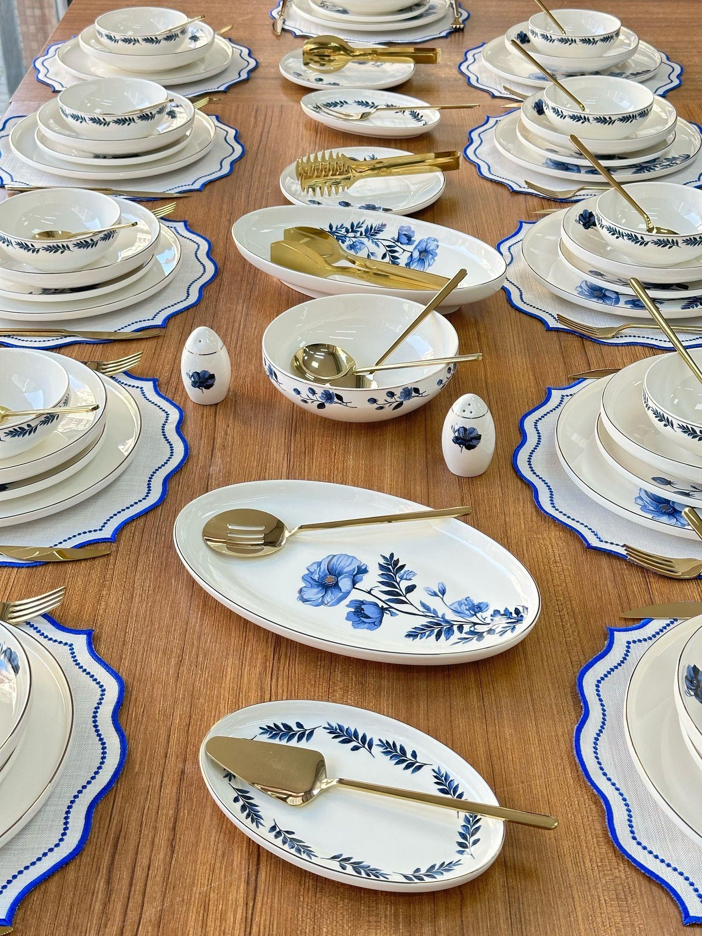 Yemek Takımı 159 Parça 12 Kişilik Blue Violet