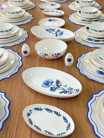 Yemek Takımı 55 Parça 12 Kişilik Blue Violet