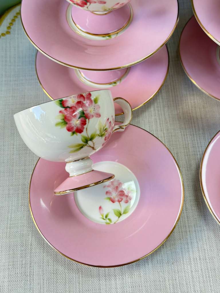 Türk Kahve Fincanı Veronica Blush 6 Kişilik 12 Parça