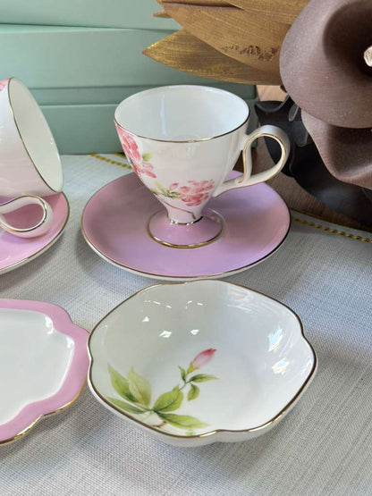 Türk Kahve Fincanı Veronica Blush 2 Kişilik 6 Parça / Lokumluk / Çerezlik