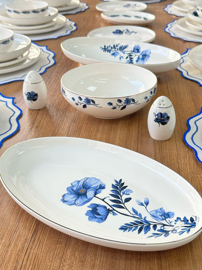 Yemek Takımı 55 Parça 12 Kişilik Blue Violet