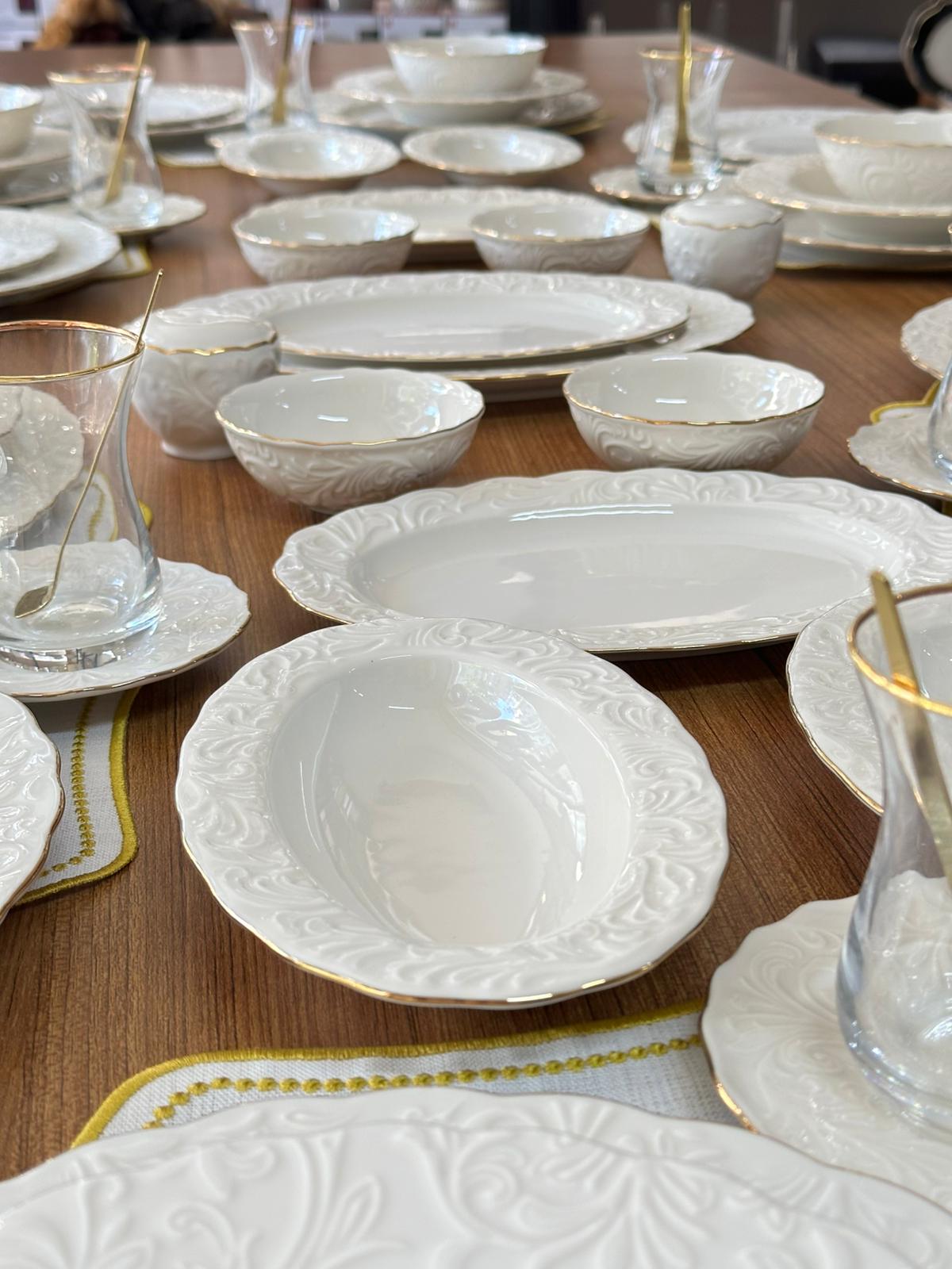 Yemek & Kahvaltı Takımı 136 Parça 12 Kişilik Rose