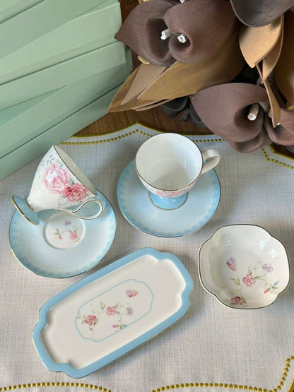 Türk Kahve Fincanı Veronica Azure 2 Kişilik 6 Parça / Lokumluk / Çerezlik