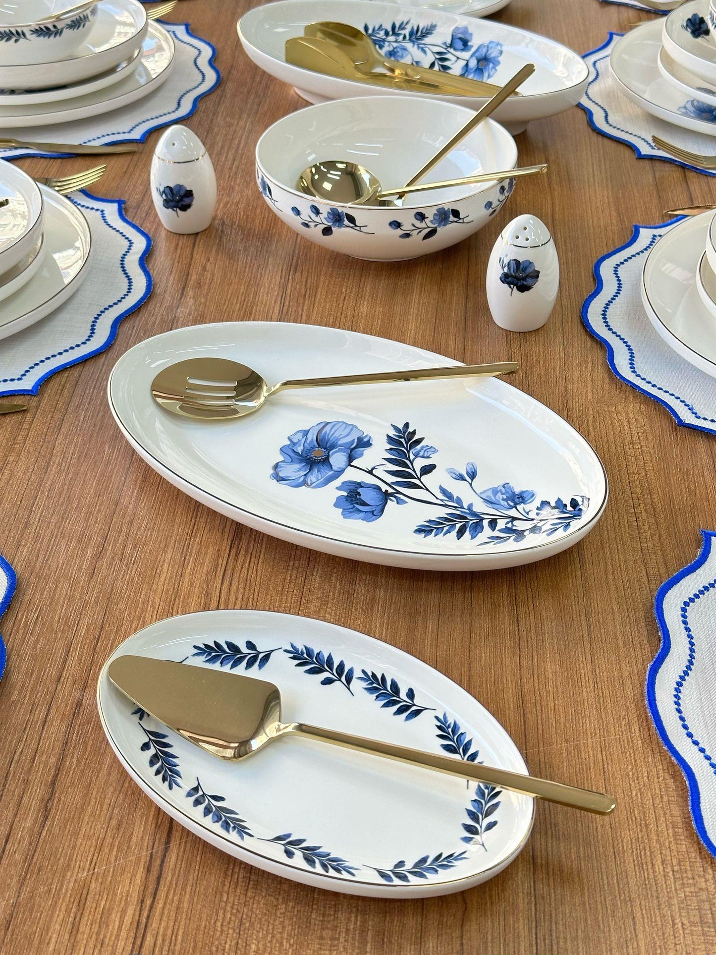 Yemek Takımı 159 Parça 12 Kişilik Blue Violet