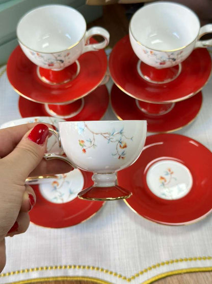 Türk Kahve Fincanı Veronica Amour 6 Kişilik 12 Parça