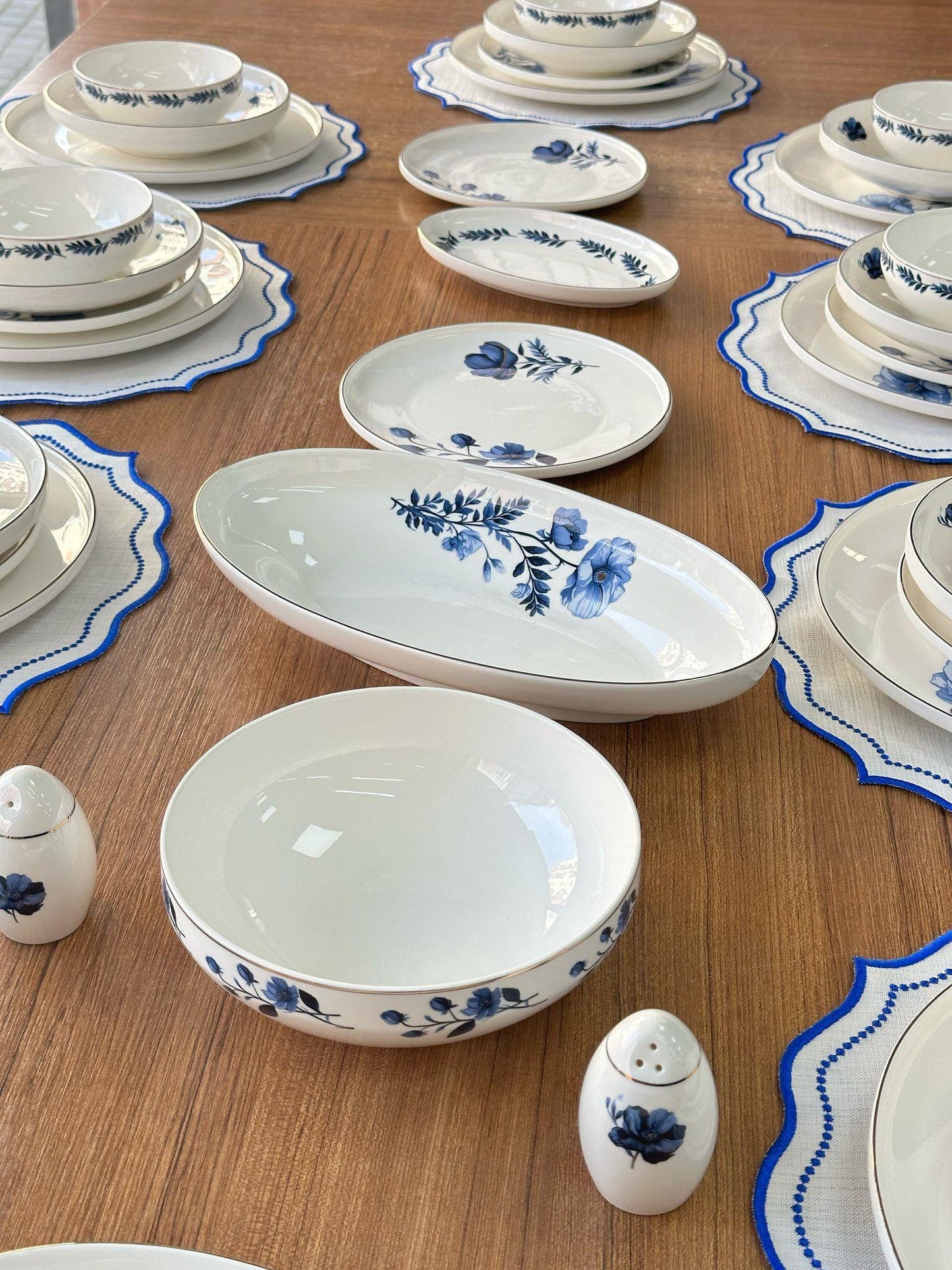 Yemek Takımı 55 Parça 12 Kişilik Blue Violet