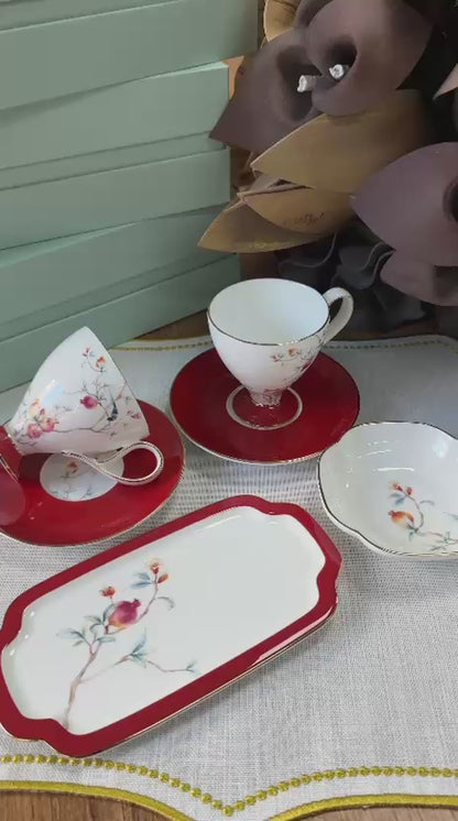 Türk Kahve Fincanı Veronica Amour 2 Kişilik 6 Parça / Lokumluk / Çerezlik