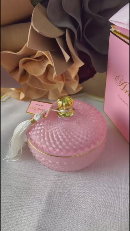 Dekoratif Kokulu Mum Pembe